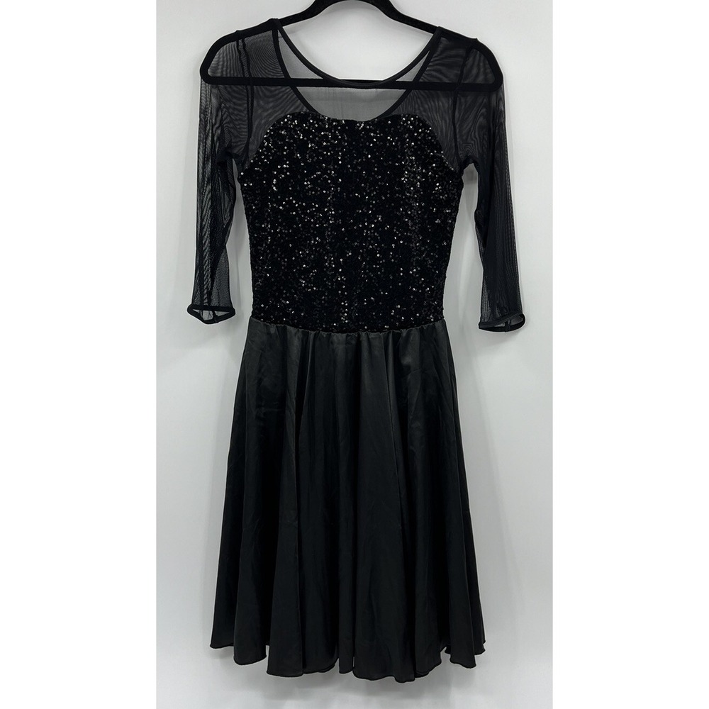 Weissman Sequin Satin Dancewear Costume Dress Size SA Small Jazz Tap Modern